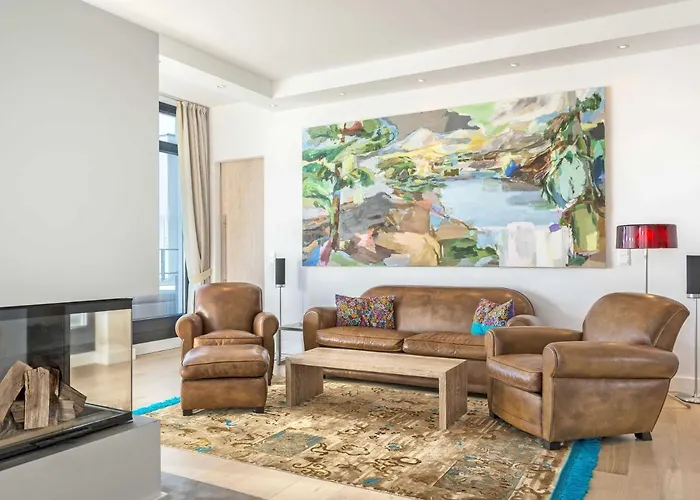 Villa Philine - Penthouse 28 Mit Panoramablick, Pool, & Kamin Sellin (Rugen)